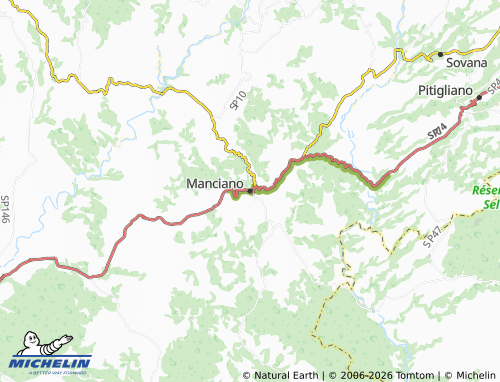 Kaart MICHELIN Manciano - ViaMichelin