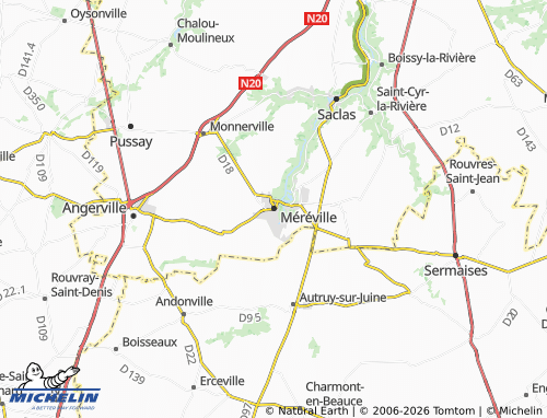 Mappa MICHELIN Méréville - ViaMichelin