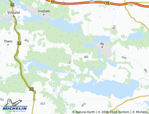 Mappa MICHELIN Gammel Rye - ViaMichelin