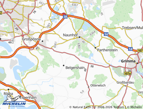 Carte MICHELIN Köhra - ViaMichelin
