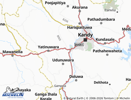 MICHELIN Edanduwawa West map - ViaMichelin