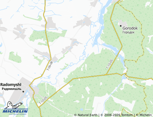 MICHELIN Chudyn map - ViaMichelin