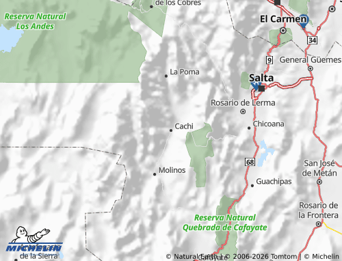 Mappa MICHELIN Cachi - ViaMichelin