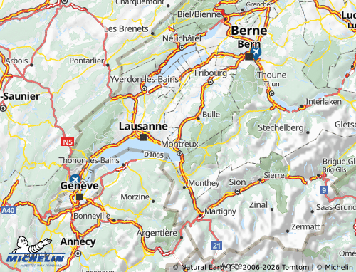 MICHELIN La Veveyse map - ViaMichelin