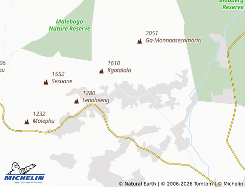 MICHELIN-Landkarte Mokgoeng - ViaMichelin