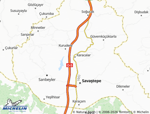 Mappa MICHELIN Karacalar - ViaMichelin
