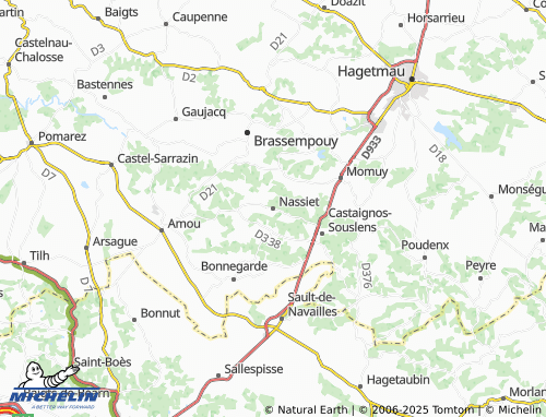 MICHELIN Nassiet map - ViaMichelin