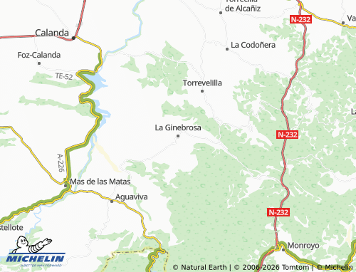 MICHELIN La Ginebrosa map - ViaMichelin