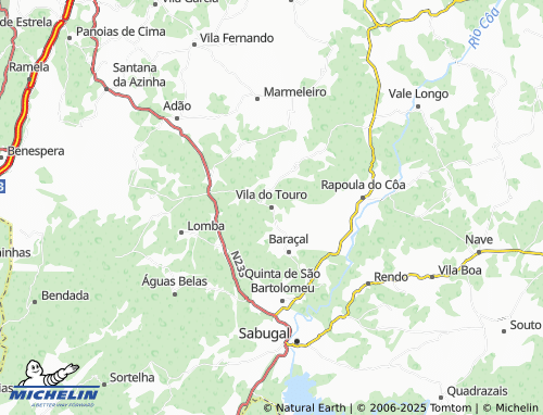 Mapa MICHELIN Vila do Touro - ViaMichelin