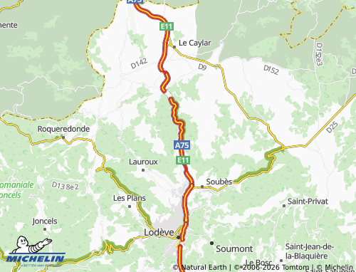 Mappa MICHELIN Pégairolles-de-l'Escalette - ViaMichelin
