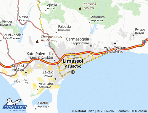 MICHELIN Mesa Geitonia map - ViaMichelin