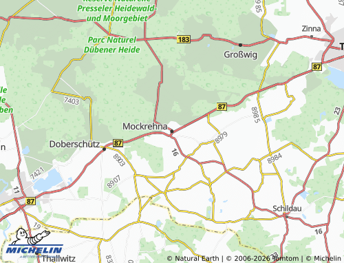 MICHELIN Mockrehna map - ViaMichelin