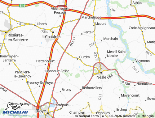 Mappa MICHELIN Curchy - ViaMichelin