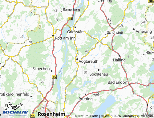 Mappa MICHELIN Vogtareuth - ViaMichelin