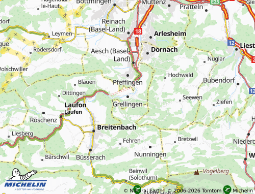 Mappa MICHELIN Grellingen - ViaMichelin