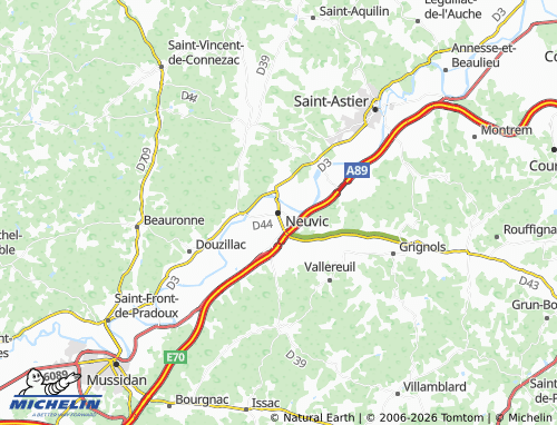 MICHELIN Neuvic map - ViaMichelin