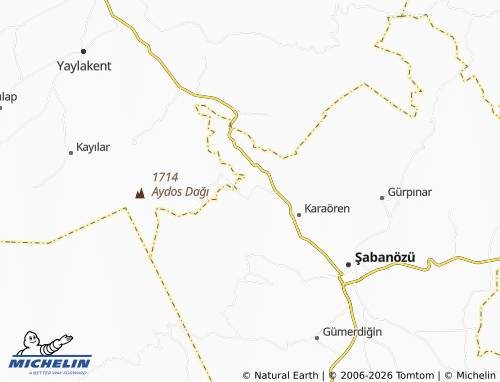 MICHELIN Çerçi map - ViaMichelin