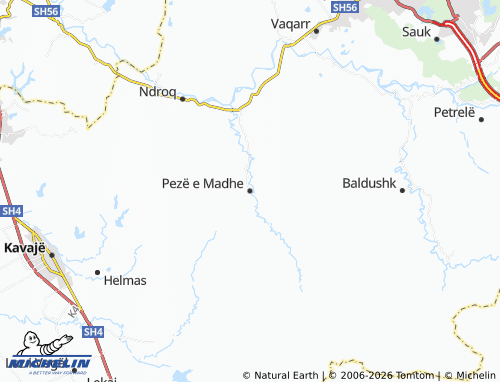 Mapa MICHELIN Pezë e Madhe - ViaMichelin