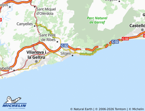 Mapa MICHELIN Sitges - ViaMichelin