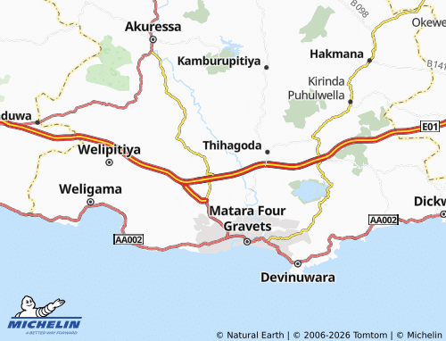 Carte MICHELIN Attudawa West - ViaMichelin
