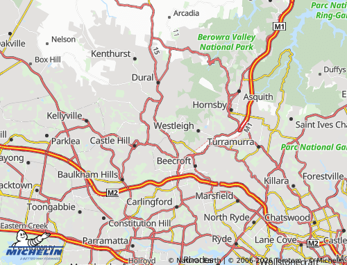 Mapa MICHELIN Cherrybrook - ViaMichelin