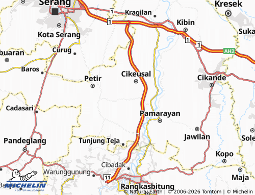 MICHELIN-Landkarte Cirangkong - ViaMichelin