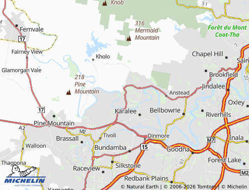 Mappa MICHELIN Mount Crosby - ViaMichelin