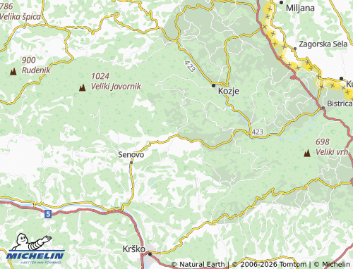 MICHELIN Veliki Kamen map - ViaMichelin