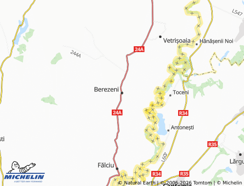 Mapa MICHELIN Berezeni - ViaMichelin