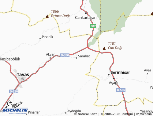 MICHELIN Sarabat map - ViaMichelin