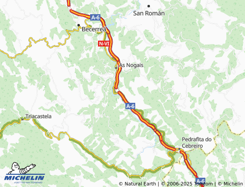 MICHELIN Doncos (Santiago) map - ViaMichelin
