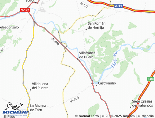 MICHELIN Villafranca de Duero map - ViaMichelin