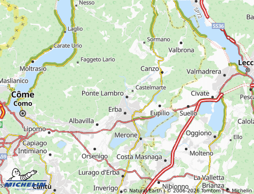 MICHELIN Ponte Lambro map - ViaMichelin