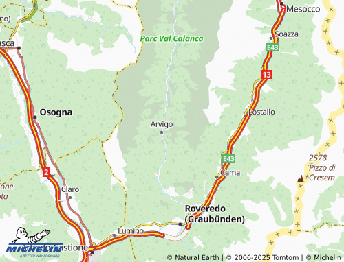 Mappa MICHELIN Braggio - ViaMichelin