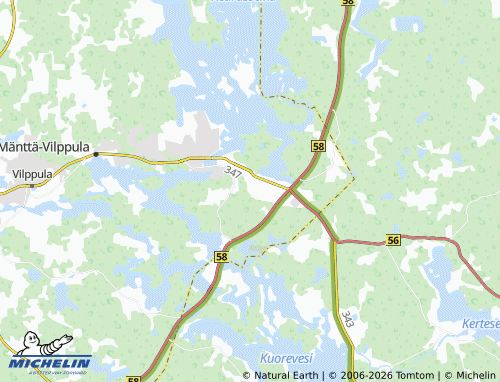 MICHELIN Vuorenalusta map - ViaMichelin