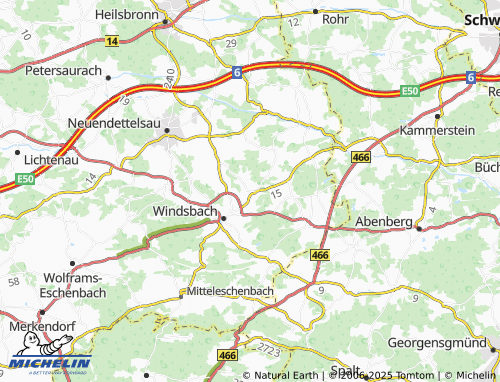 MICHELIN Moosbach map - ViaMichelin