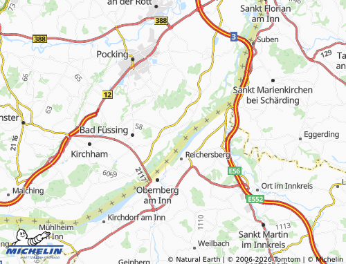 Mapa MICHELIN Würding - ViaMichelin