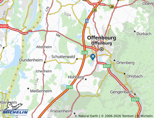 Mapa MICHELIN Schutterwald - ViaMichelin