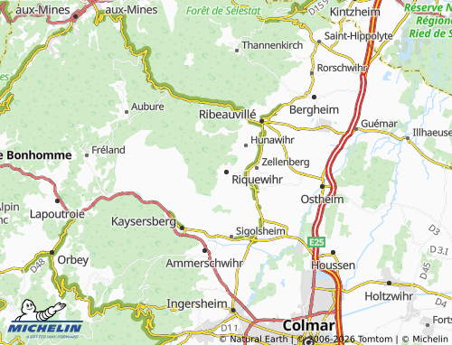 MICHELIN Riquewihr map - ViaMichelin
