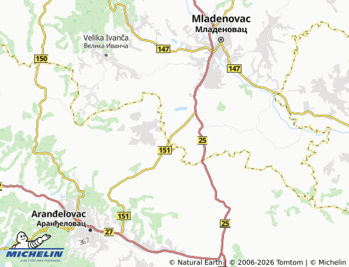 Mapa MICHELIN Markovac - ViaMichelin