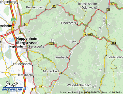 MICHELIN Mitlechtern map - ViaMichelin