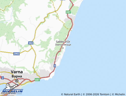 Mappa MICHELIN Sabbie d'Oro - ViaMichelin