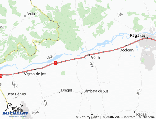 Mapa MICHELIN Sâmbăta de Jos - ViaMichelin