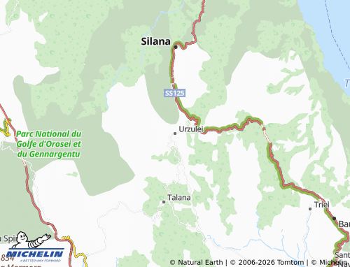 Mapa MICHELIN Urzulei - ViaMichelin