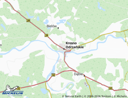 MICHELIN-Landkarte Crossen an der Oder - ViaMichelin
