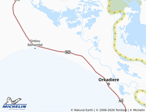 MICHELIN Ndiendouri map - ViaMichelin