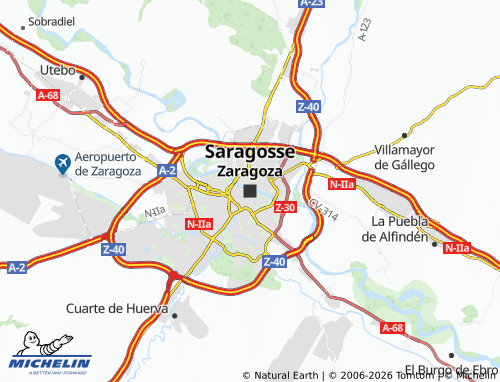 Mappa MICHELIN Saragozza - ViaMichelin