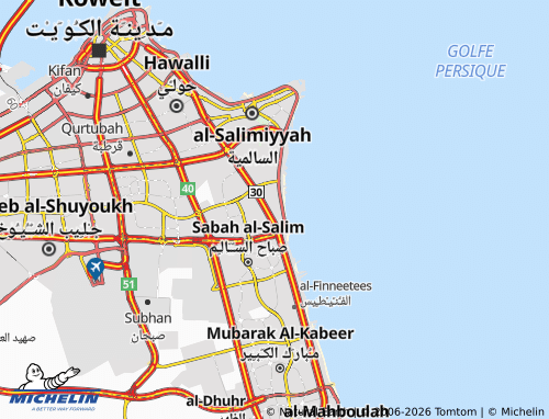 Kaart MICHELIN Salwa 11 - ViaMichelin