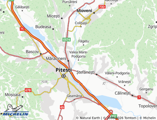 Mapa MICHELIN Valea Mare-Podgoria - ViaMichelin