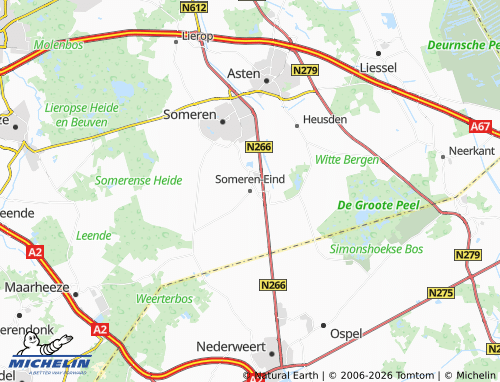 MICHELIN Someren-Eind map - ViaMichelin